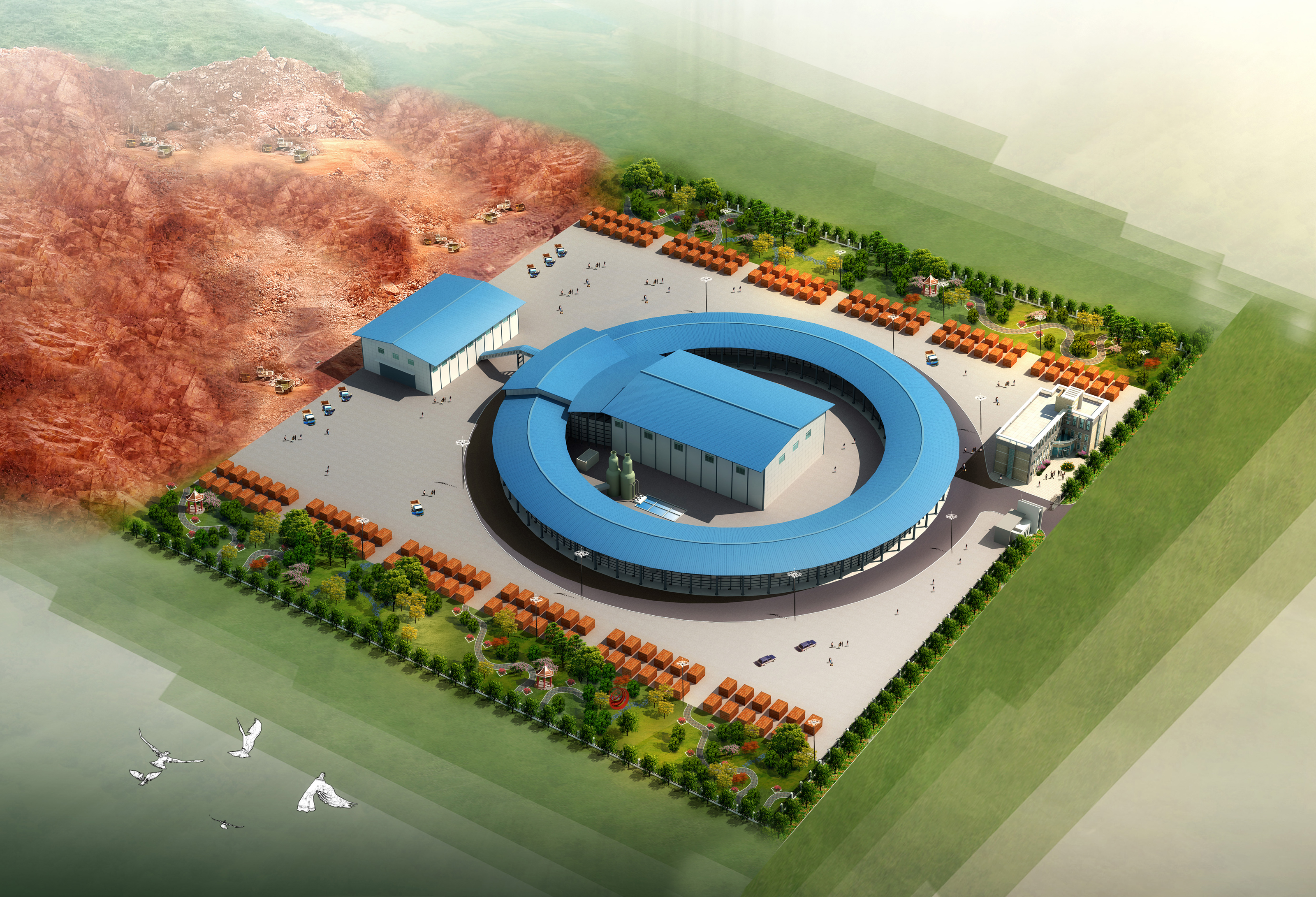 Red brick production line rotary movable clay brick tunnel kiln price