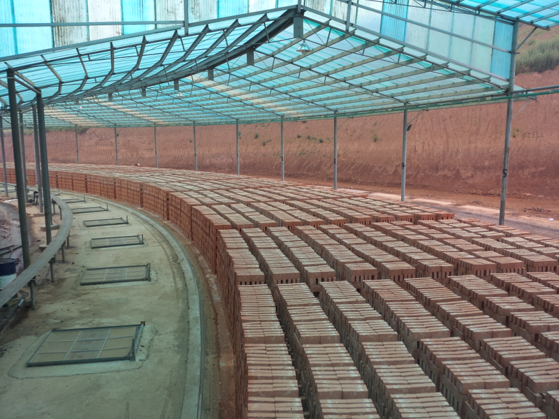 Red brick production line rotary movable clay brick tunnel kiln price